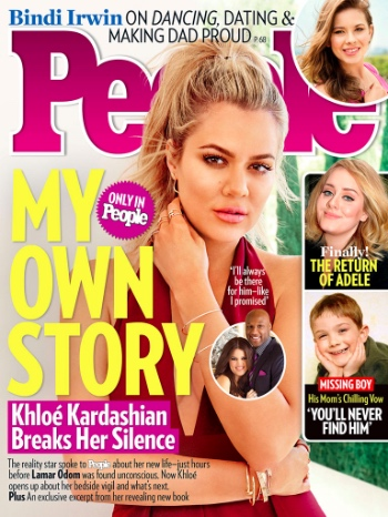 Illustration for article titled Khloe Says She Was Contractually Obligated to Talk About Lamar with People